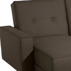 Wohnen Betten|Sofas<Funktionsecksofa in Braun mit Erle - Iljona (zweiteilig)