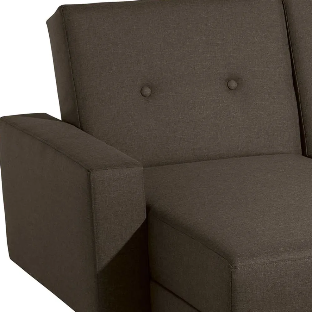 Wohnen Betten|Sofas<Funktionsecksofa in Braun mit Erle - Iljona (zweiteilig)