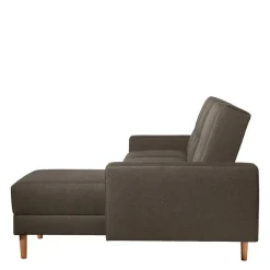 Wohnen Betten|Sofas<Funktionsecksofa in Braun mit Erle - Iljona (zweiteilig)