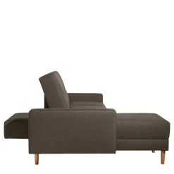 Wohnen Betten|Sofas<Funktionsecksofa in Braun mit Erle - Iljona (zweiteilig)