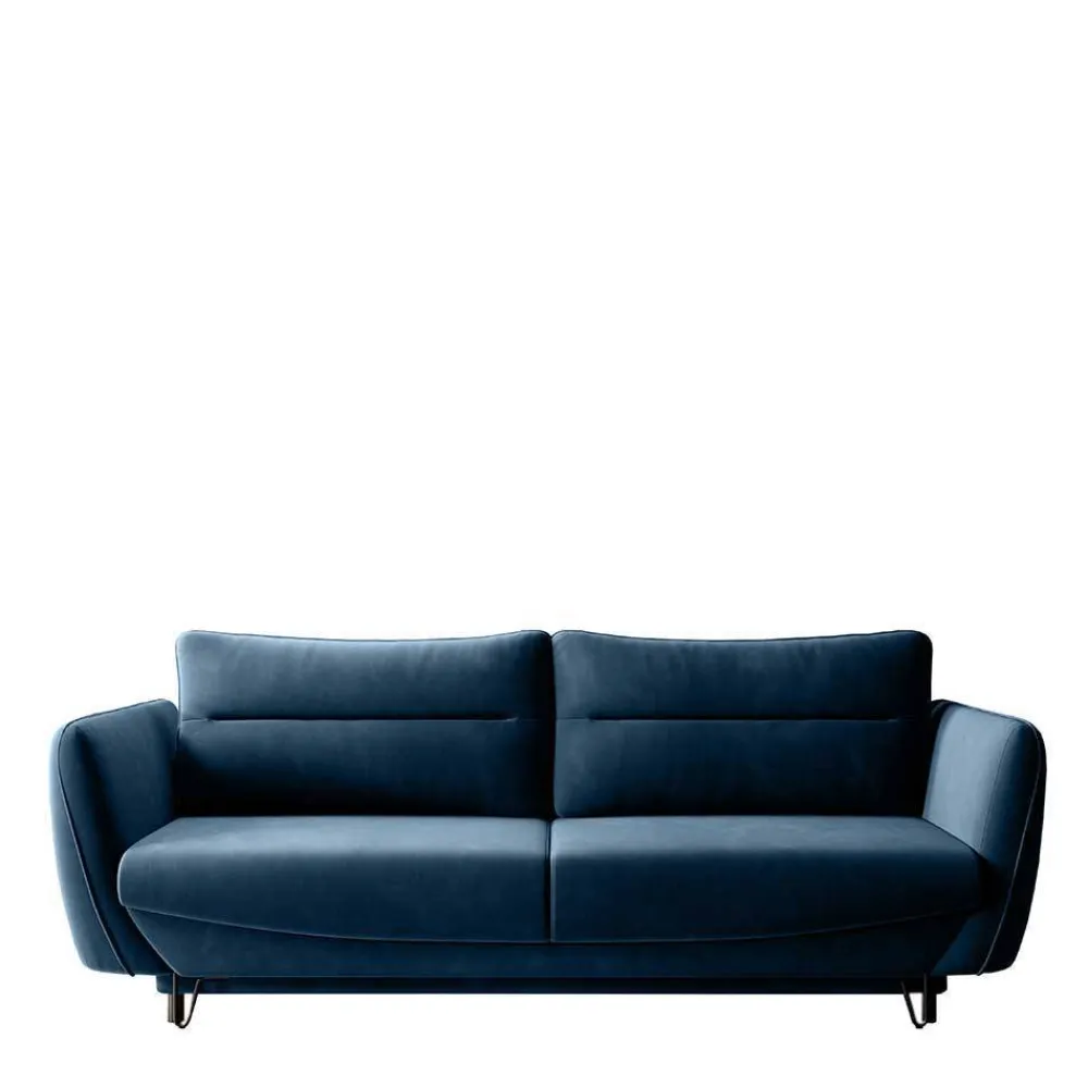 Wohnen Sofas<Funktionssofa in Dunkelblau Stoff - Berenice
