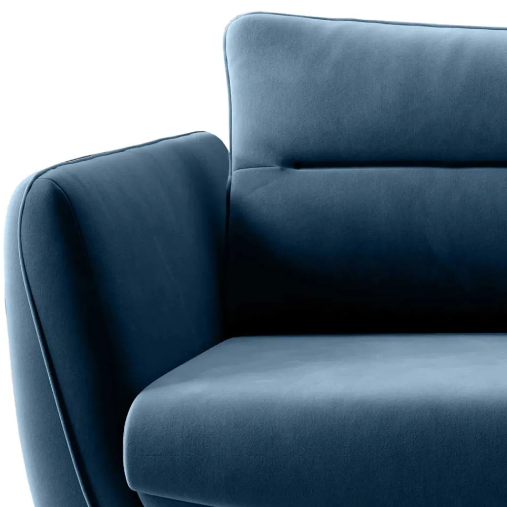 Wohnen Sofas<Funktionssofa in Dunkelblau Stoff - Berenice
