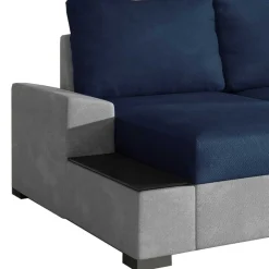 Wohnen Betten|Sofas<Funktionssofa in Dunkelblau und Hellgrau - Uminga