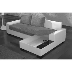 Wohnen Betten|Sofas<Funktionssofa in Dunkelblau und Hellgrau - Uminga