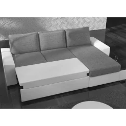 Wohnen Betten|Sofas<Funktionssofa in Dunkelblau und Hellgrau - Uminga