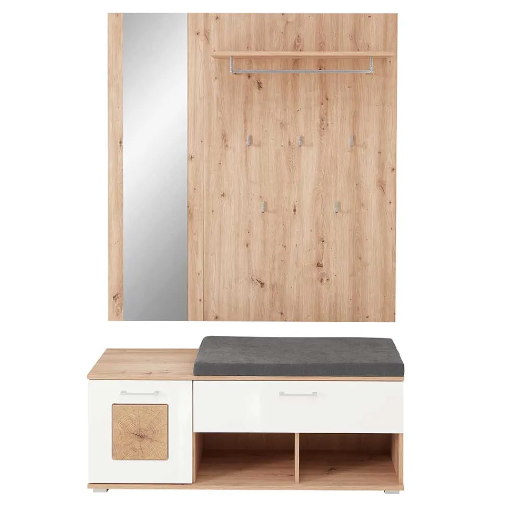 Wohnen Garderoben<Garderobe & Dielenbank Set - Cluster (zweiteilig)