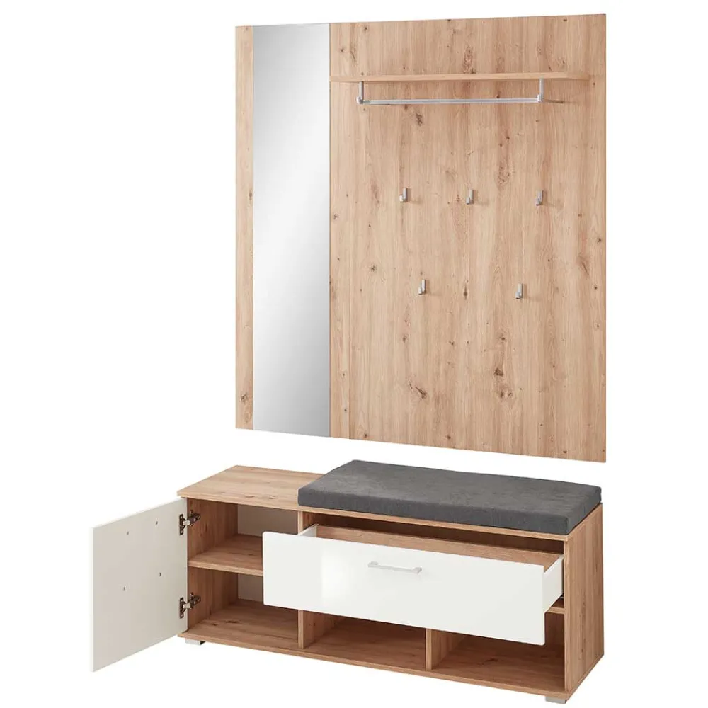 Wohnen Garderoben<Garderobe & Dielenbank Set - Cluster (zweiteilig)