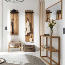 Wohnen Garderoben<Garderobe aus Eichenholz und Metall - Gangizo
