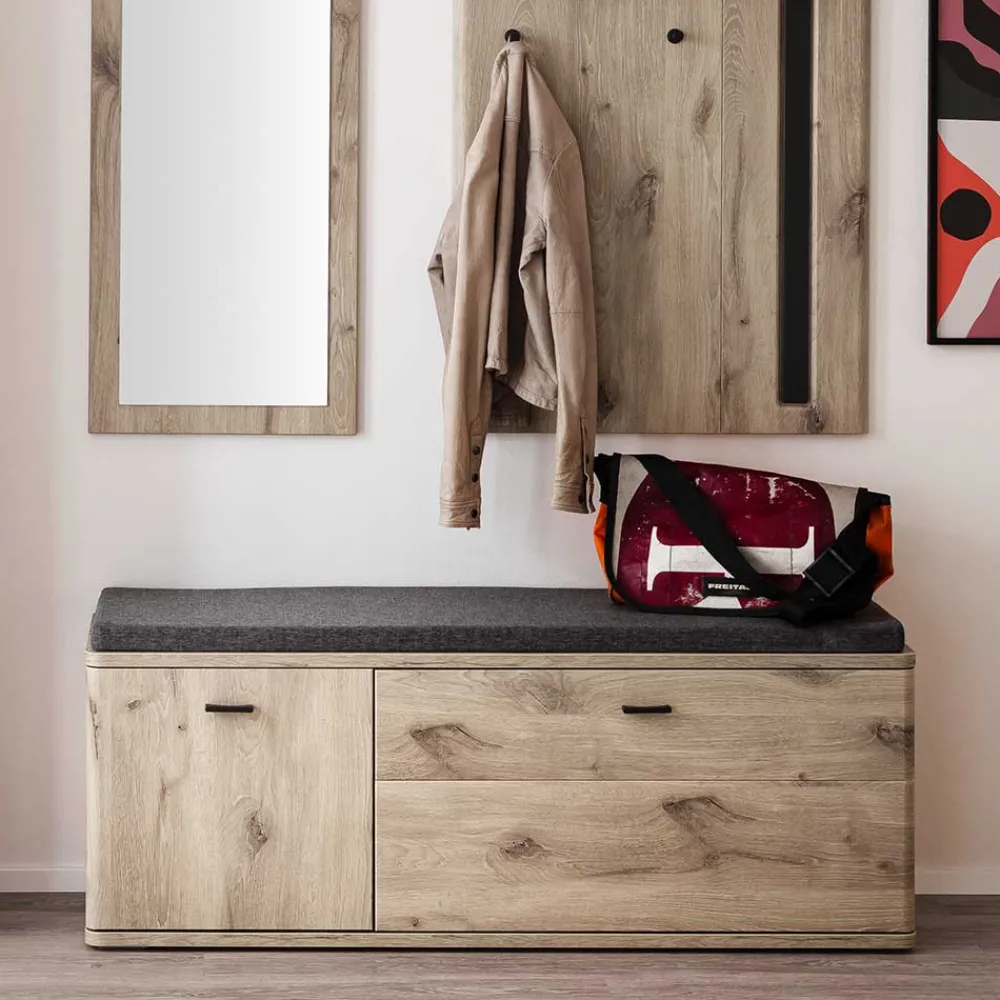Wohnen Sitzbank<Garderobe Flurbank mit Schuhaufbewahrung - Baiamare