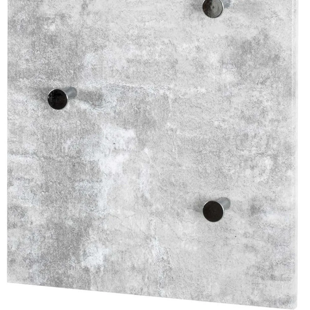 Wohnen Garderoben<Garderobe in Beton Optik Vessina mit 7 Knopf Haken