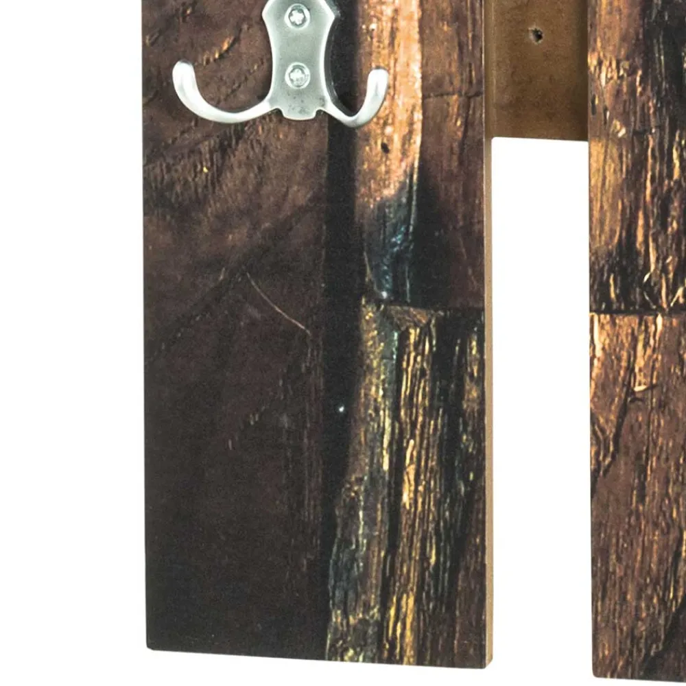 Wohnen Garderoben<Garderobe in Holzoptik Antik & Silber - Maggio