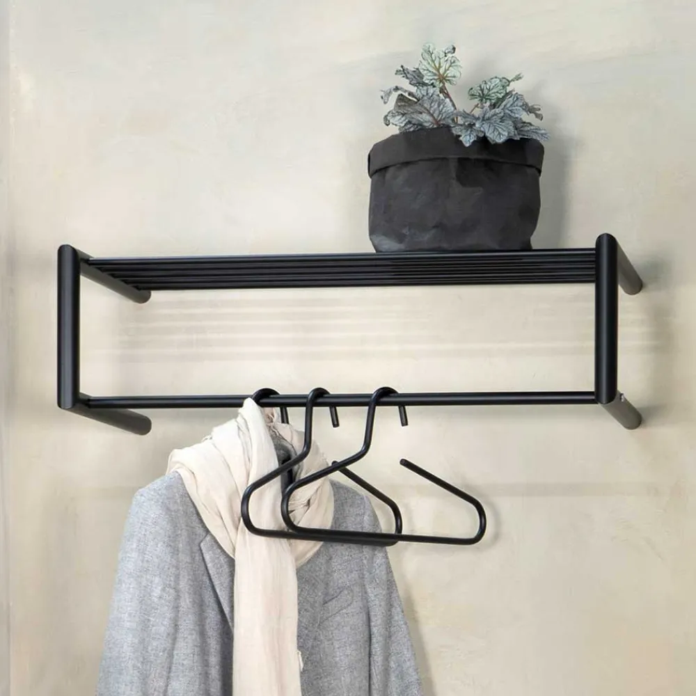 Wohnen Garderoben<Garderobe mit Hutboden in Schwarz - Cowjoy