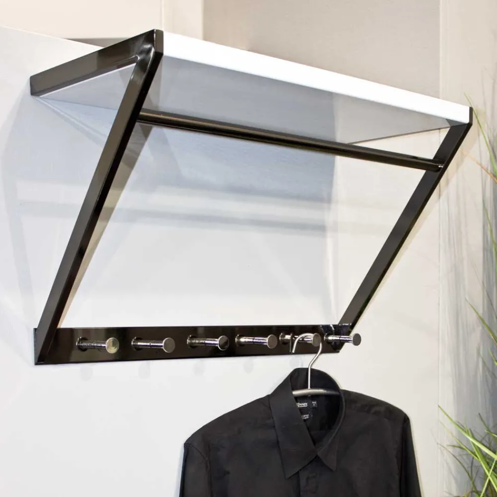 Wohnen Garderoben<Garderobe Novo in Schwarz Weiß