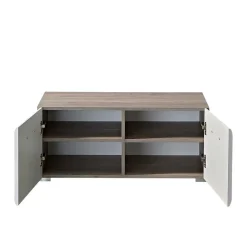 Wohnen Garderoben<Garderobenmöbel Set Brosgo in Weiß und Silbereiche (fünfteilig)