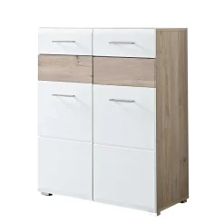 Wohnen Garderoben<Garderobenmöbel Set Brosgo in Weiß und Silbereiche (fünfteilig)