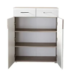Wohnen Garderoben<Garderobenmöbel Set Brosgo in Weiß und Silbereiche (fünfteilig)