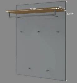 Wohnen Garderoben<Garderobenmöbel Set Wynoca in Weiß Glas beschichtet (fünfteilig)