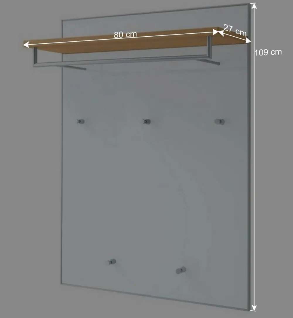 Wohnen Garderoben<Garderobenmöbel Set Wynoca in Weiß Glas beschichtet (fünfteilig)