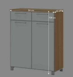Wohnen Garderoben<Garderobenmöbel Set Wynoca in Weiß Glas beschichtet (fünfteilig)
