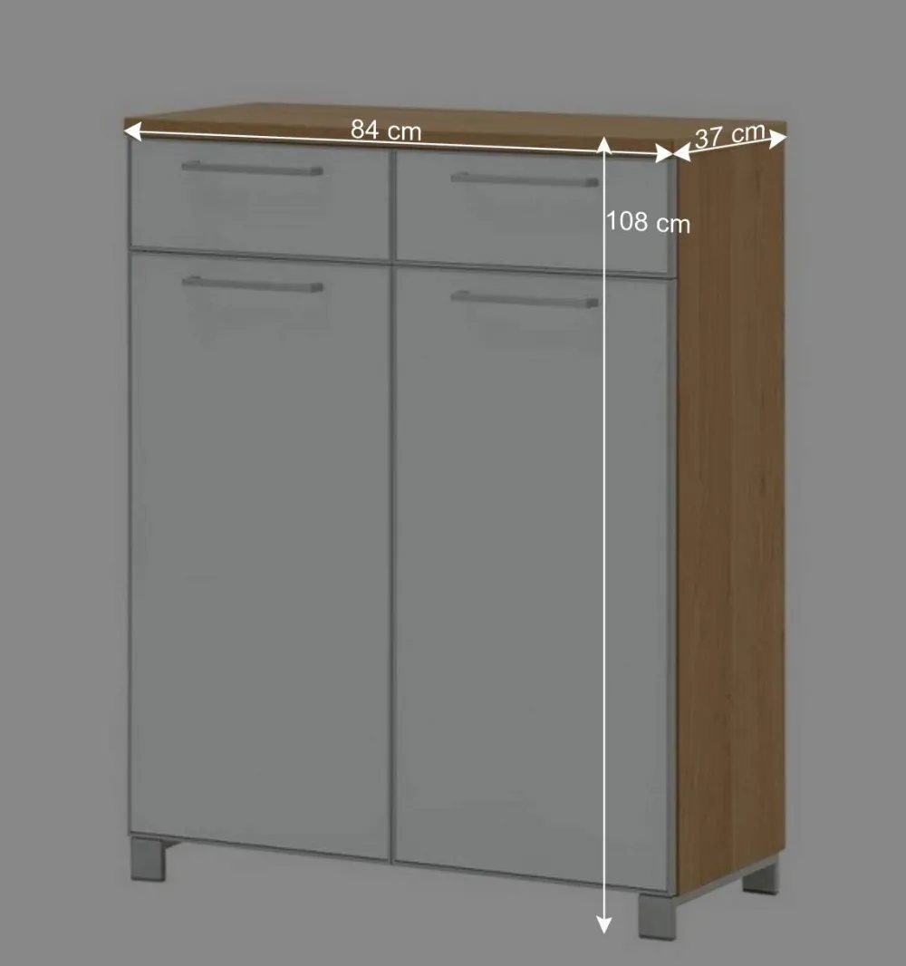 Wohnen Garderoben<Garderobenmöbel Set Wynoca in Weiß Glas beschichtet (fünfteilig)