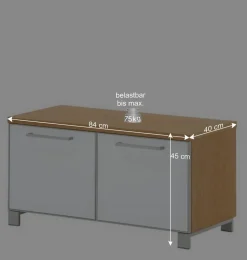 Wohnen Garderoben<Garderobenmöbel Set Wynoca in Weiß Glas beschichtet (fünfteilig)