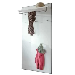 Wohnen Garderoben<Garderobenpaneel Zoricano in Weiß Glas beschichtet
