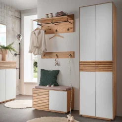 Wohnen Schränke<Garderobenschrank aus Asteiche Massivholz - Zonga