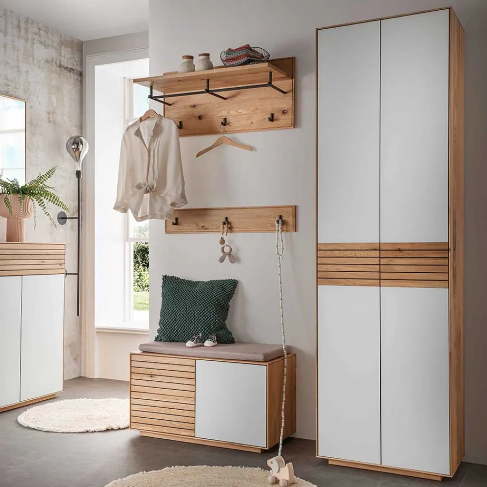 Wohnen Schränke<Garderobenschrank aus Asteiche Massivholz - Zonga