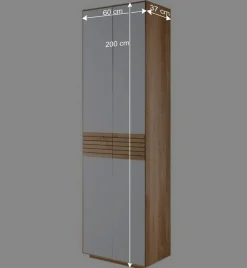 Wohnen Schränke<Garderobenschrank aus Asteiche Massivholz - Zonga
