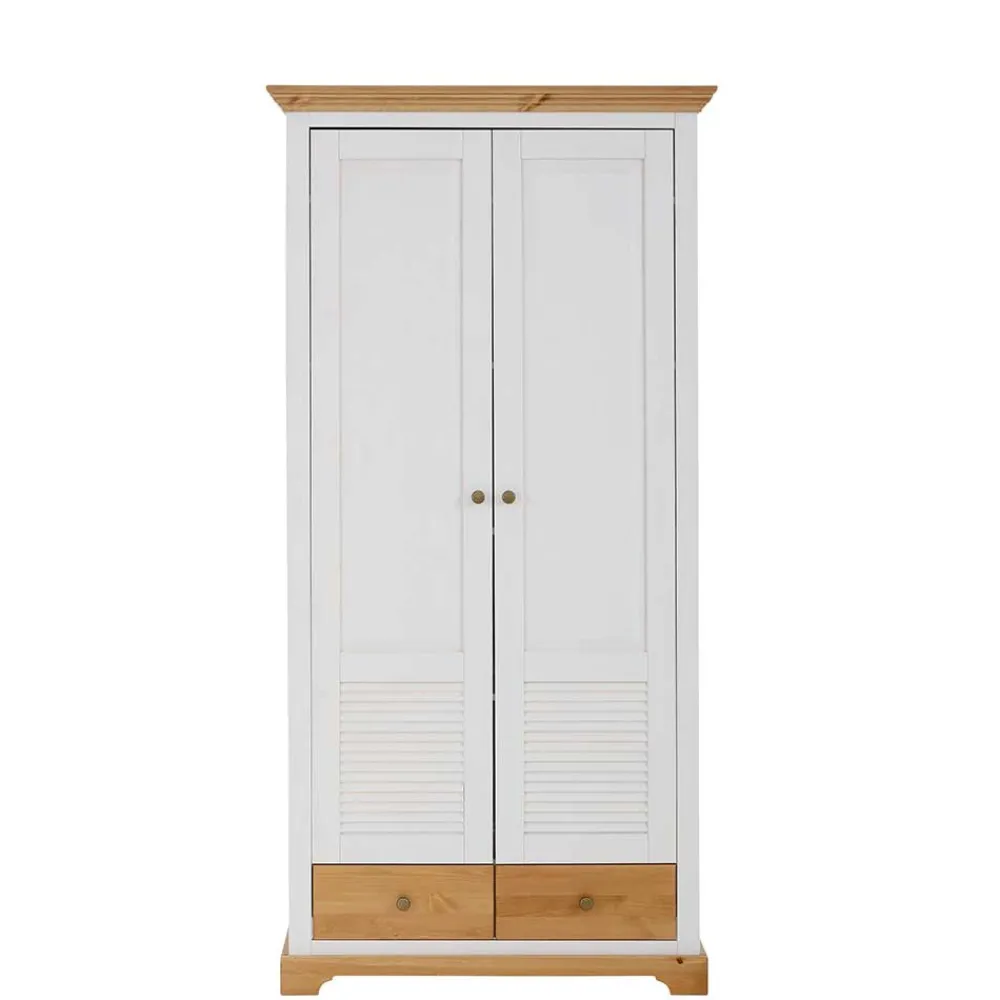 Wohnen Schränke<Garderobenschrank im Landhausstil zweifarbig - Axdonira