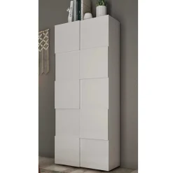Wohnen Schränke<Garderobenschrank in Weiß hochglänzend - Castalla