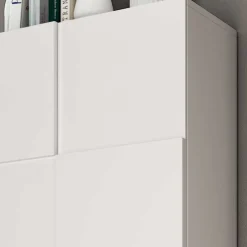 Wohnen Schränke<Garderobenschrank in Weiß hochglänzend - Castalla
