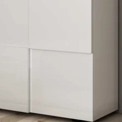 Wohnen Schränke<Garderobenschrank in Weiß hochglänzend - Castalla