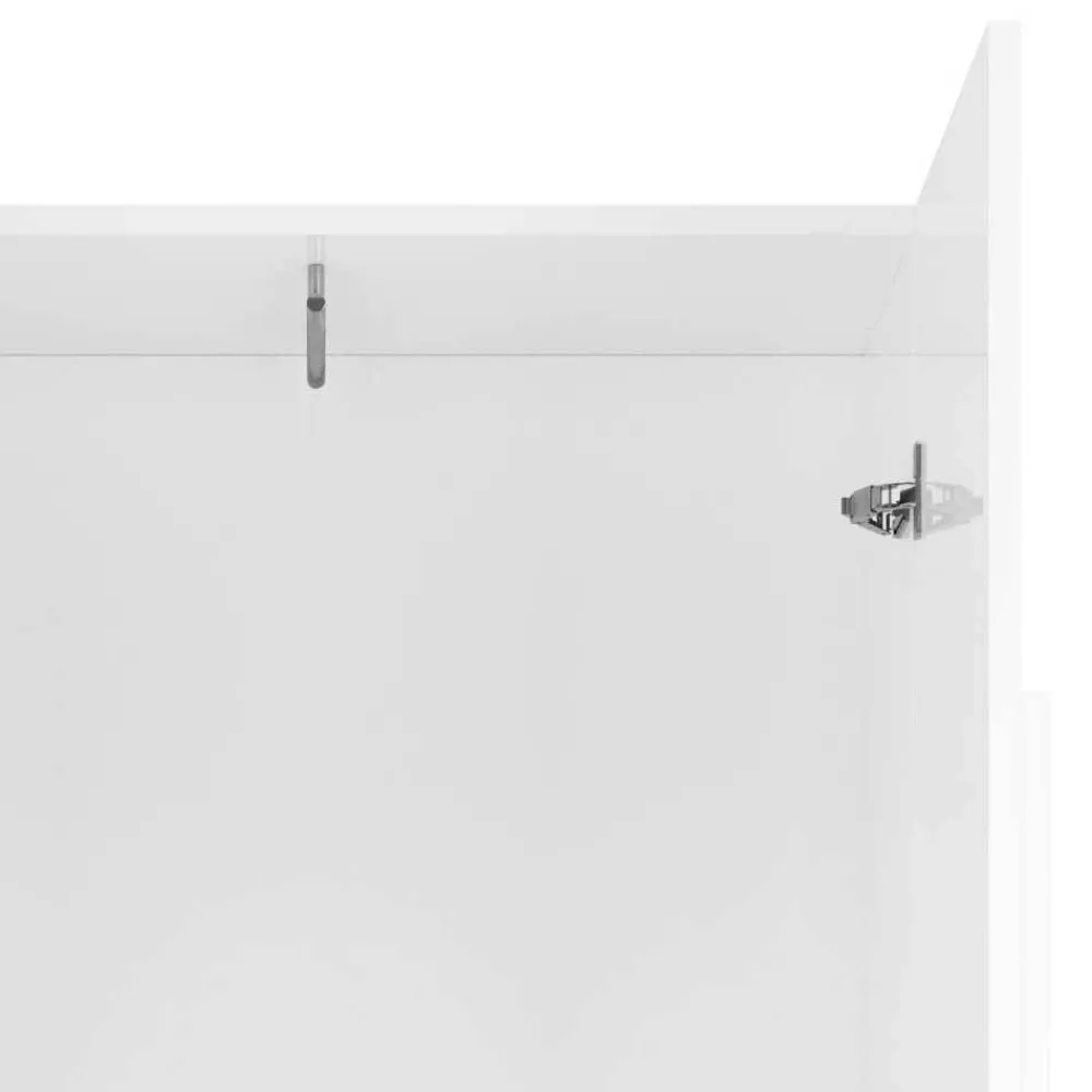 Wohnen Schränke<Garderobenschrank in Weiß hochglänzend - Castalla