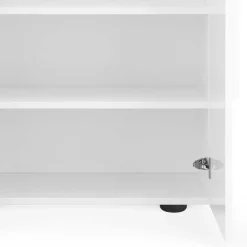 Wohnen Schränke<Garderobenschrank in Weiß hochglänzend - Castalla