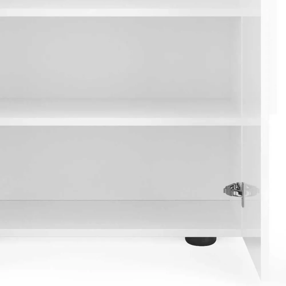 Wohnen Schränke<Garderobenschrank in Weiß hochglänzend - Castalla
