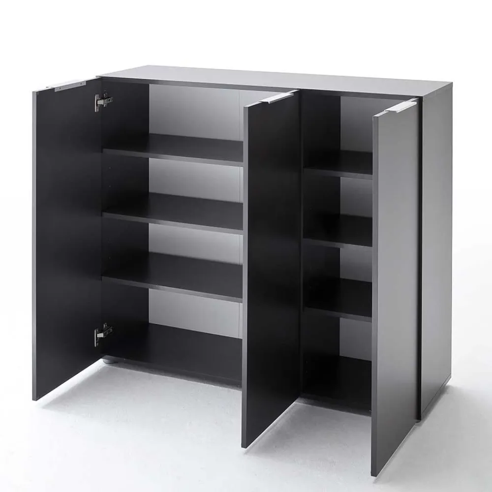 Wohnen Garderoben<Garderobenset Badija in Anthrazit Wenge Braun (dreiteilig)