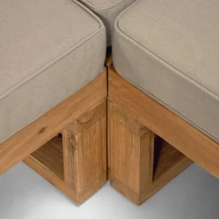 Wohnen Sitzgruppe<Garten Ecksofa & Tisch aus Akazie - Captino (zweiteilig)
