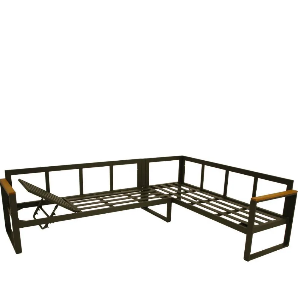 Wohnen Sitzgruppe<Garten Ecksofa und Tisch Set - Asmatio (zweiteilig)