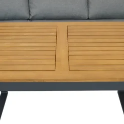 Wohnen Sitzgruppe<Garten Ecksofa und Tisch Set - Asmatio (zweiteilig)
