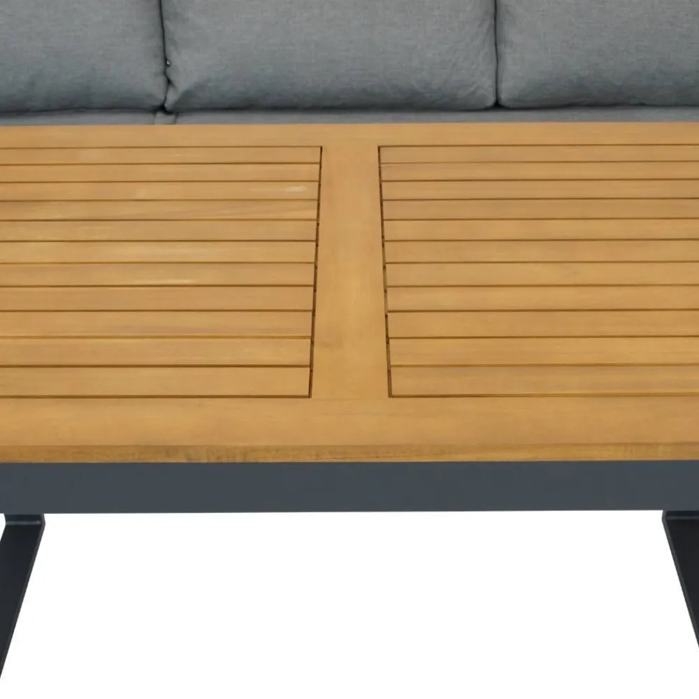 Wohnen Sitzgruppe<Garten Ecksofa und Tisch Set - Asmatio (zweiteilig)