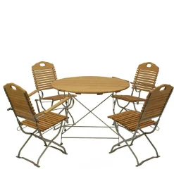 Wohnen Sitzgruppe<Garten Essgruppe klappbar - Anglivia (fünfteilig)