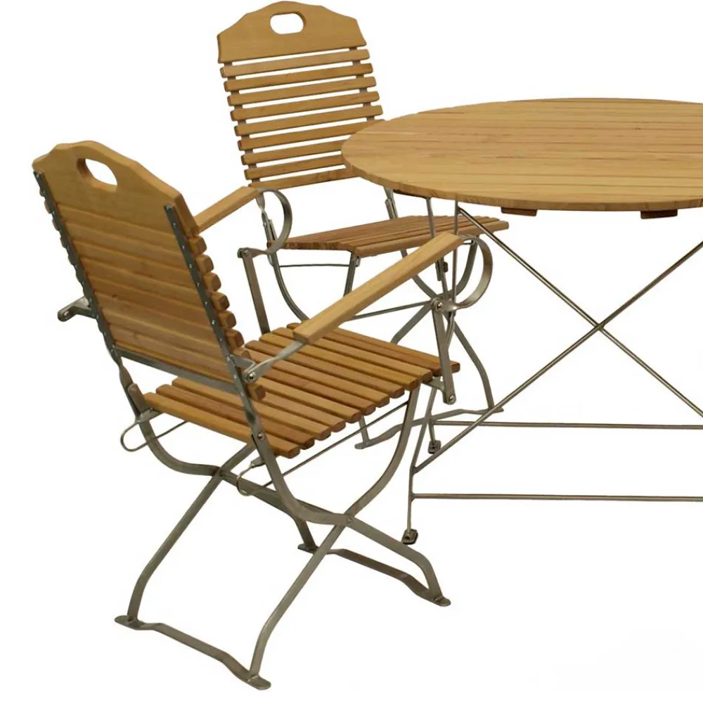 Wohnen Sitzgruppe<Garten Essgruppe klappbar - Anglivia (fünfteilig)