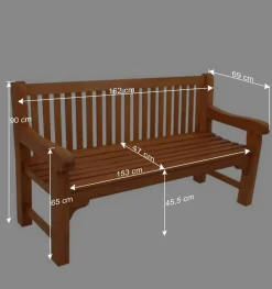 Wohnen Sitzbank<Garten Holzbank mit drei Sitzplätzen - Shanna