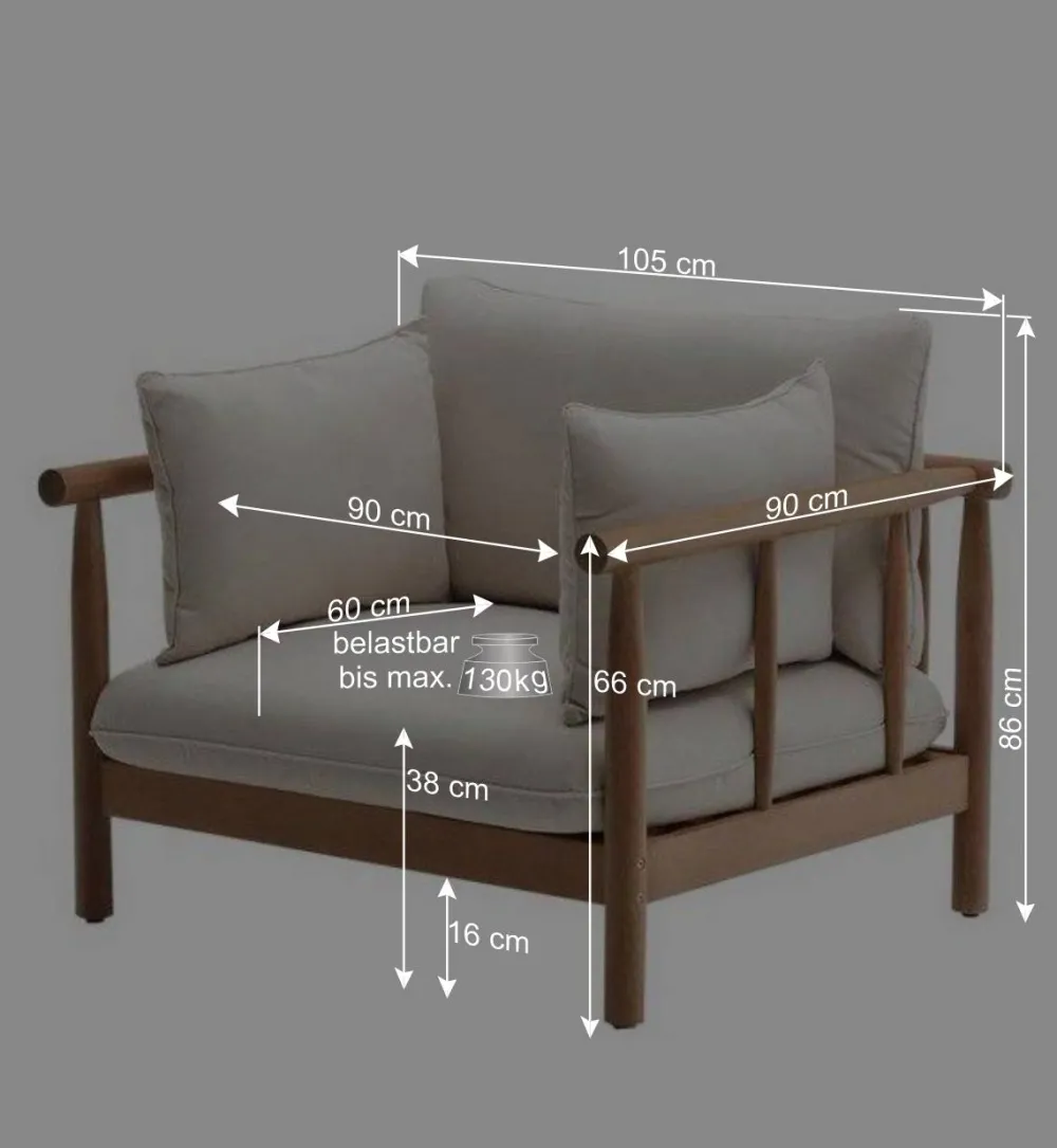 Wohnen Sitzgruppe<Garten Lounge Sitzgruppe Set - Perconia (vierteilig)
