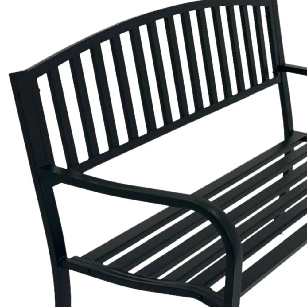 Wohnen Sitzbank<Garten Metallbank in Schwarz - Canpur