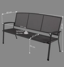 Wohnen Sitzbank<Garten Sitzbank Islenka aus Metall
