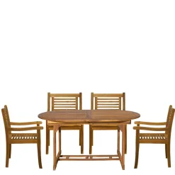 Wohnen Sitzgruppe<Garten Sitzgruppe aus Massivholz - Uratenda (fünfteilig)