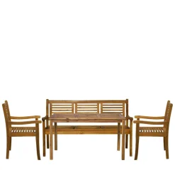 Wohnen Sitzgruppe<Garten Sitzgruppe mit Bank - Xose (vierteilig)