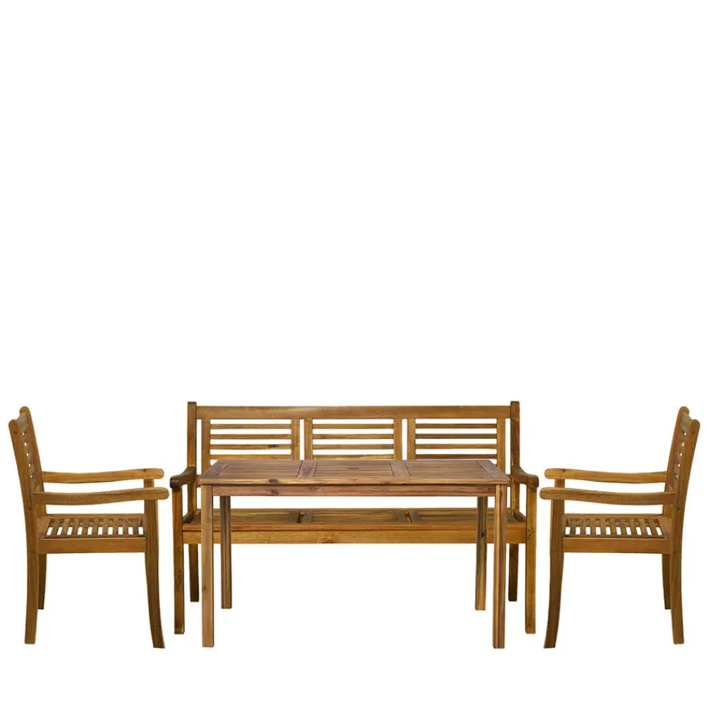 Wohnen Sitzgruppe<Garten Sitzgruppe mit Bank - Xose (vierteilig)
